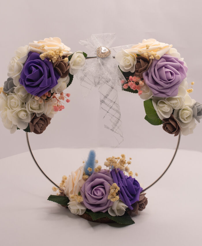 CENTRO DE FLORES LILA ARO PEQUEÑO