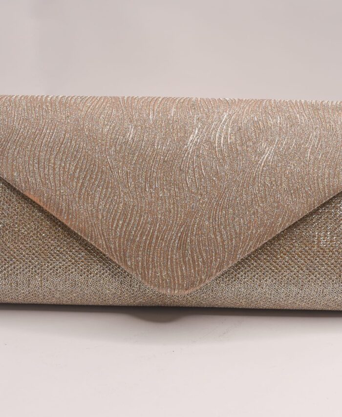 BOLSO TELA DORADA BRILLANTINA